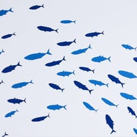 WandSticker4U Autocolant de perete Pești - Albastru deschis - Autocolant pentru gresie de baie, decor cameră copii, lumea subacvatică, animale marine 3