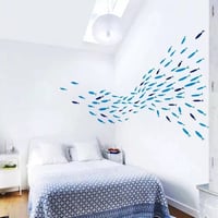 WandSticker4U Autocolant de perete Pești - Albastru deschis - Autocolant pentru gresie de baie, decor cameră copii, lumea subacvatică, animale marine 5