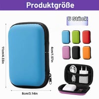 WangChaoJiu kutijica za igraće karte, 6 komada, etui za UNO karte, kutija za slušalice i podatkovni kabel, 6 boja, 11 x 8 x 4 cm 2