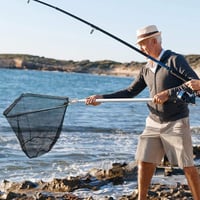 WANGDEFU 205 cm teleszkópos hálózat rozsdamentes acél 4 részes gumírozott 7
