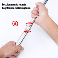 WANGDEFU 205 cm teleszkópos hálózat rozsdamentes acél 4 részes gumírozott 5