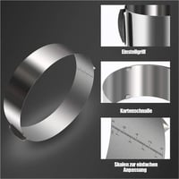 WANGDEFU állítható tortagyűrű rozsdamentes acél, 16-30 cm, 20 cm magas 4