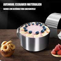 WANGDEFU állítható tortagyűrű rozsdamentes acél, 16-30 cm, 20 cm magas 7