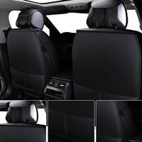 WANGIRL Autó Üléshuzat Szett 2db Fekete Piros Bőr Univerzális Sedan SUV 2