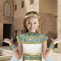 Detský kostým Kleopatra WANGWANG veľkosť M, šaty egyptskej princeznej na karneval s doplnkami, halloweensky kostým na cosplay 6