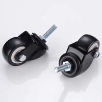 WANLIAN M8 x 25mm Bútor Görgő Szett - 4db Forgó Poliuretán Kerék, 240kg Teherbírás, Bútormozgatáshoz, Asztalokhoz, Székekhez - Fékmentes Kiv 2
