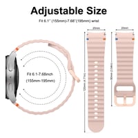 Silikónový remienok Wanme pre Samsung Galaxy Watch 7/6/5/4 40mm 44mm, Watch 5 Pro, 4 Classic, 6 Classic, FE 40mm, náhradný remienok na inteligentné hodinky, ružový 2