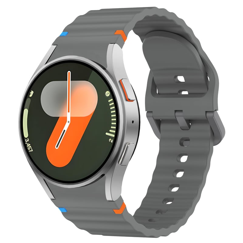 Silikónový remienok Wanme pre Samsung Galaxy Watch 7/6/5/4 40mm 44mm, Watch 5 Pro, 4 Classic, 6 Classic, FE 40mm, náhradný remienok na inteligentné hodinky, sivý