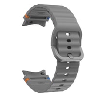 Silikónový remienok Wanme pre Samsung Galaxy Watch 7/6/5/4 40mm 44mm, Watch 5 Pro, 4 Classic, 6 Classic, FE 40mm, náhradný remienok na inteligentné hodinky, sivý 6