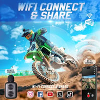 WANNTO Motion Max 5K Akciókamera 30MP Felbontással, IPX8 Vízálló 20m-ig, WiFi, Kettős Kijelző, Vezeték Nélküli Mikrofonnal és Távirányítóval 5