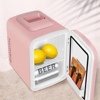 WANNYTON hordozható mini hűtőszekrény, 4 liter, hűtés/fűtés, AC/DC - rózsaszín 2