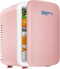 WANNYTON hordozható mini hűtőszekrény, 4 liter, hűtés/fűtés, AC/DC - rózsaszín 1