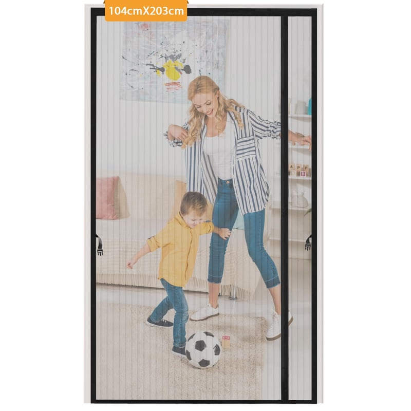 Wanoore magnetska zavjesa protiv komaraca za vrata - crna - 100x200 cm