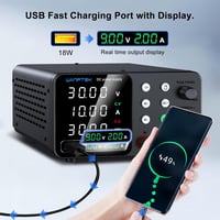 WANPTEK POWER 30V 10A Laboratóriumi Tápegység USB Töltéssel OCP Védelemmel 5