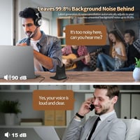Wantek Wireless Bluetooth Headset Zajszűrő Mikrofonnal 45h Akkumulátor IPX4 Vízálló 4