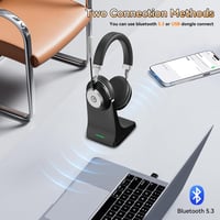 Wantek Wireless Bluetooth Headset Zajszűrő Mikrofonnal 45h Akkumulátor IPX4 Vízálló 8