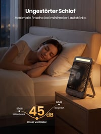 Nabíjateľný kempingový ventilátor Warmco D4, 20 000 mAh, LED svetlo, 48-hodinová výdrž, prenosný kempingový ventilátor so svetlom 5
