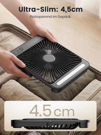 Nabíjateľný kempingový ventilátor Warmco D4, 20 000 mAh, LED svetlo, 48-hodinová výdrž, prenosný kempingový ventilátor so svetlom 4