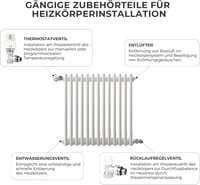 Warmfay 1/2 hüvelykes sarok termosztatikus radiátor szelep készlet sárgarézből fehér termosztátfejjel és visszatérő idommal fagyvédő állássa 5