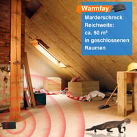 Warmfay Nyestriasztó Ultrahangos Készülék 50 m²-re, Konnektoros Nyestűző Padlásra Pincére Garázsba Istállóba 3