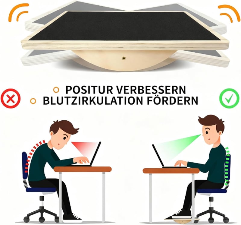 Warmhut Fa Egyensúlyozó Deszka Csúszásmentes Tornához és Bokaterítéshez
