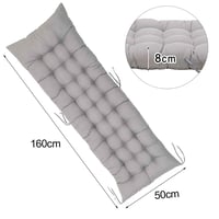 Husă pentru șezlong Warmiehomy 160x50x8 cm, Gri, Antiderapantă, Cu benzi reglabile, Pentru șezlong de grădină/exterior, Umplutură densă din bumbac PP 4