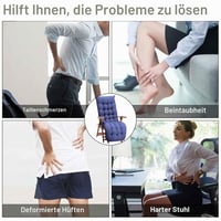 Pernă pentru șezlong Warmiehomy cu sistem anti-alunecare, 160x50x8 cm, albastru, pernă pentru șezlong de grădină pentru exterior cu baretă reglabilă, groasă și confortabilă 8