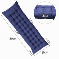 Pernă pentru șezlong Warmiehomy cu sistem anti-alunecare, 160x50x8 cm, albastru, pernă pentru șezlong de grădină pentru exterior cu baretă reglabilă, groasă și confortabilă 4
