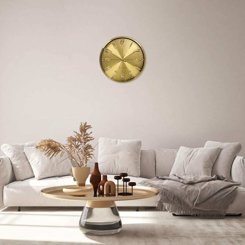 Warminn Csendes Falióra 30 cm Fekete Modern Quartz Elemmel Működő