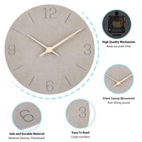 Ceas de perete din MDF Warminn, silențios, design modern, 30 cm, decor pentru living și dormitor 3