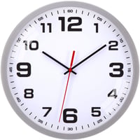 Tiché nástenné hodiny Warminn bez tikania, 30 cm, strieborné, moderné kremenné hodiny s ľahkým odpočítavaním času, napájané batériou, do obývačky, kuchyne, spálne, kancelárie 1