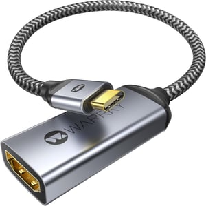 WARRKY USB-C – HDMI adapter 4K, Thunderbolt 3/4, pozlaćeni aluminij