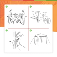 Foișor de grădină pliabil Wasabi 3x3 m, impermeabil, structură din oțel, albastru - cu sfori de ancorare și țăruși, geantă de transport, pentru grădină, terasă, camping 6