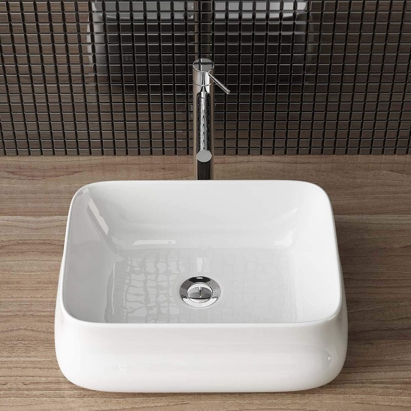 Waschbecken24 Kerámia Mosdótál Vendégmosdó 46x36x14 cm