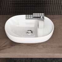 Waschbecken24 Premium Mosdó Lótusz Effektussal Fürdőszobához 26x42cm Fehér 6