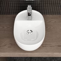 Waschbecken24 Premium Mosdó Lótusz Effektussal Fürdőszobához 26x42cm Fehér 4