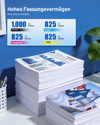 Multipack atramentových kaziet Washope 932XL 933XL pre tlačiarne HP Officejet 6600 6700 7612 7110 6100 7610 – čierna, azúrová, purpurová, žltá, balenie 4 ks 3