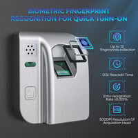 WASJOYE Biometrikus Ujjlenyomat Széf - Tűzálló, Vízálló Értéktár Otthonhoz 2