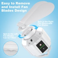 Wastou X15 kempingový ventilátor s LED lampášom, 5200 mAh, nabíjateľný cez USB, s diaľkovým ovládaním, časovačom, odnímateľnými lopatkami, biely, do stanu, na cesty 2