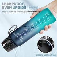 Water Bottle 1 Litre Sports Water Bottle BPA Free with Non-Slip Rubber Grip - Suitable for Bicycle, Outdoor, School, Gym 2
