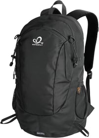WATERFLY 30L Túrahátizsák - Vízálló Nylon Túra Hátizsák Lopásgátlóval és Esővédővel, Könnyű Kirándulóhátizsák Férfiaknak és Nőknek, Fekete - Black 1