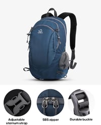 WATERFLY 30L Vízálló Túrahátizsák - Könnyű Nylon Kirándulóhátizsák Túrázáshoz, Kék Unisex Hátizsák Férfiaknak és Nőknek, Utazáshoz, Kempinge 4