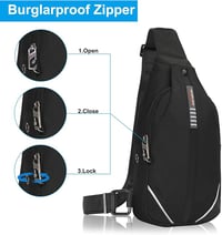 WATERFLY Antitolvaj Hátizsák Crossbody Válltáska Férfiaknak Nőknek 2
