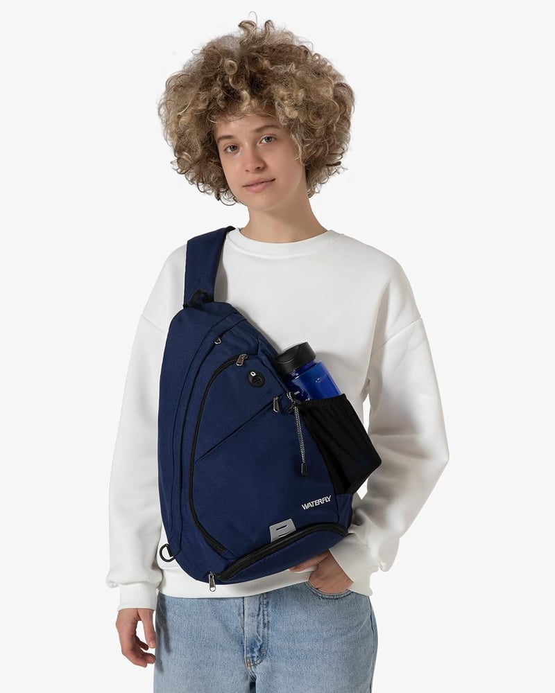 WATERFLY Crossbody hátizsák állítható pánt, outdoor sporthoz, túrázáshoz, kerékpározáshoz