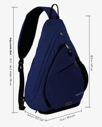 WATERFLY Crossbody hátizsák állítható pánt, outdoor sporthoz, túrázáshoz, kerékpározáshoz 3