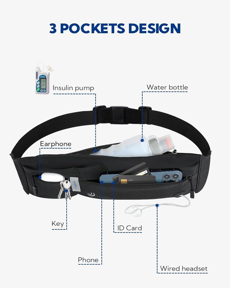 WATERFLY futó övtáska telefontartóval - futózáshoz, sporthoz, utazáshoz