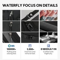 WATERFLY Vízálló Lila Egyvállas Hátizsák - Állítható Pánttal Túrázáshoz, Kerékpározáshoz, Utazáshoz - Unisex Nylon Crossbody Táska 7