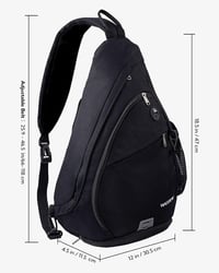 WATERFLY Háromszög Alakú Vízálló Nylon Hátizsák - Unisex Crossbody Táska Túrázáshoz, Kerékpározáshoz, Utazáshoz - Állítható Vállpánttal 3