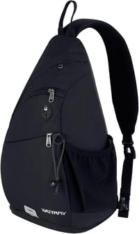 WATERFLY Háromszög Alakú Vízálló Nylon Hátizsák - Unisex Crossbody Táska Túrázáshoz, Kerékpározáshoz, Utazáshoz - Állítható Vállpánttal 1