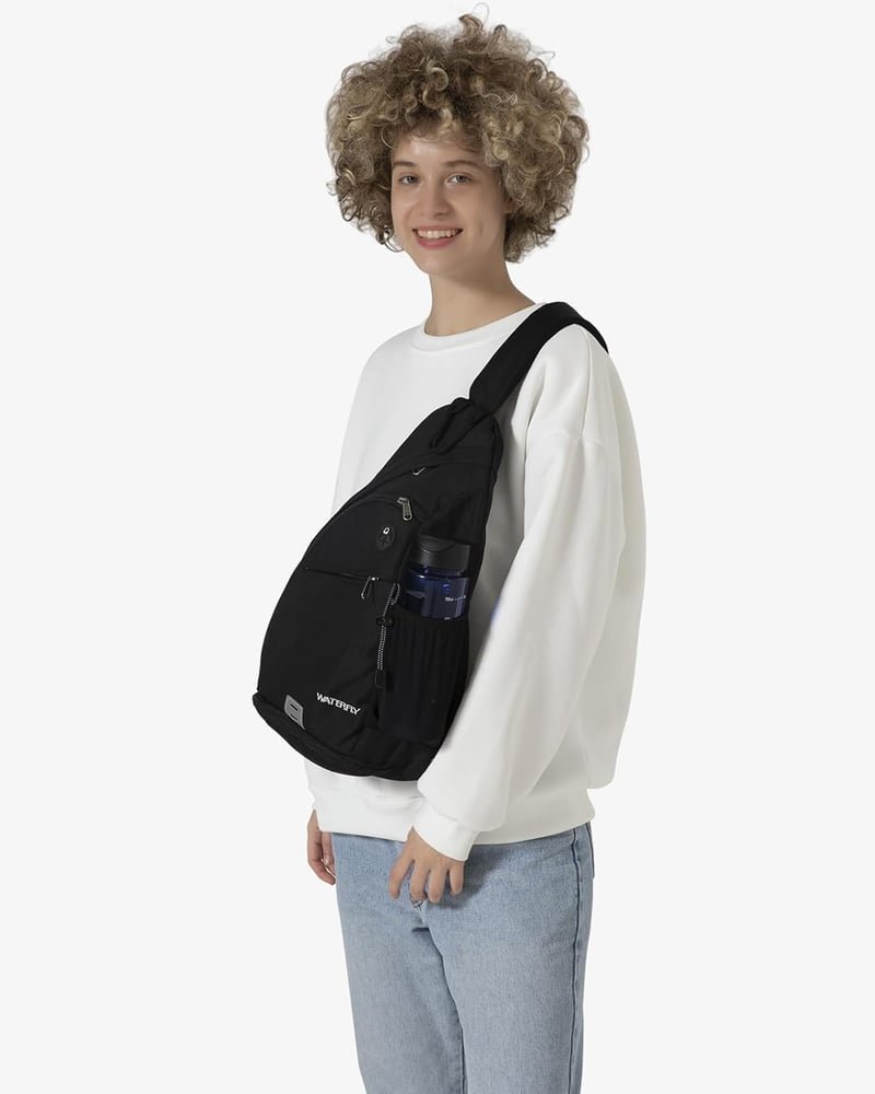 WATERFLY Háromszög Alakú Vízálló Nylon Hátizsák - Unisex Crossbody Táska Túrázáshoz, Kerékpározáshoz, Utazáshoz - Állítható Vállpánttal
